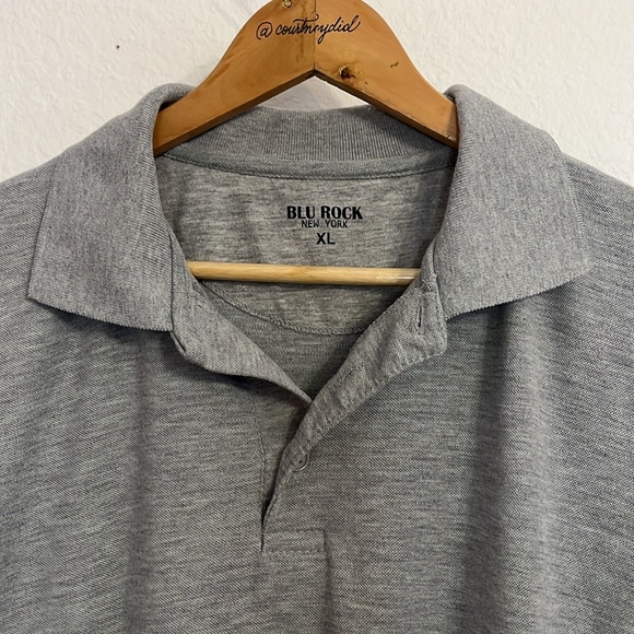 Blu Rock Heather Gray/Grey Short Sleeve Pique Polo in XL - Picture 4 of 13